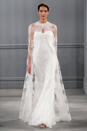 monique lhuiller wedding dress bridal fashion week ss14 veil