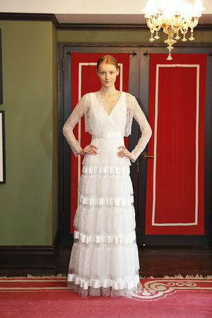 temperley orchid wedding dress and amantha lace jacket bridal fashion week ss14