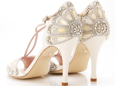 embellished bridal shoes