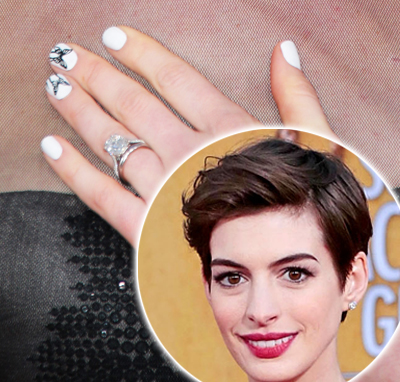 anne hathaway sag awards nail art rex
